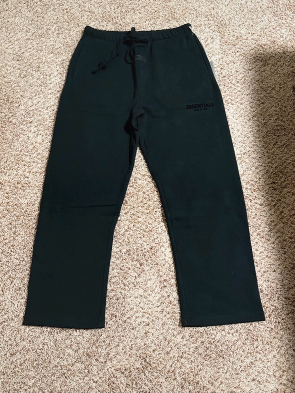 Essentials Black Logo Jogger Sweatpants